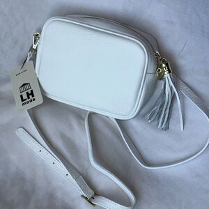 Italian Leather Crossbody with tassle NWT